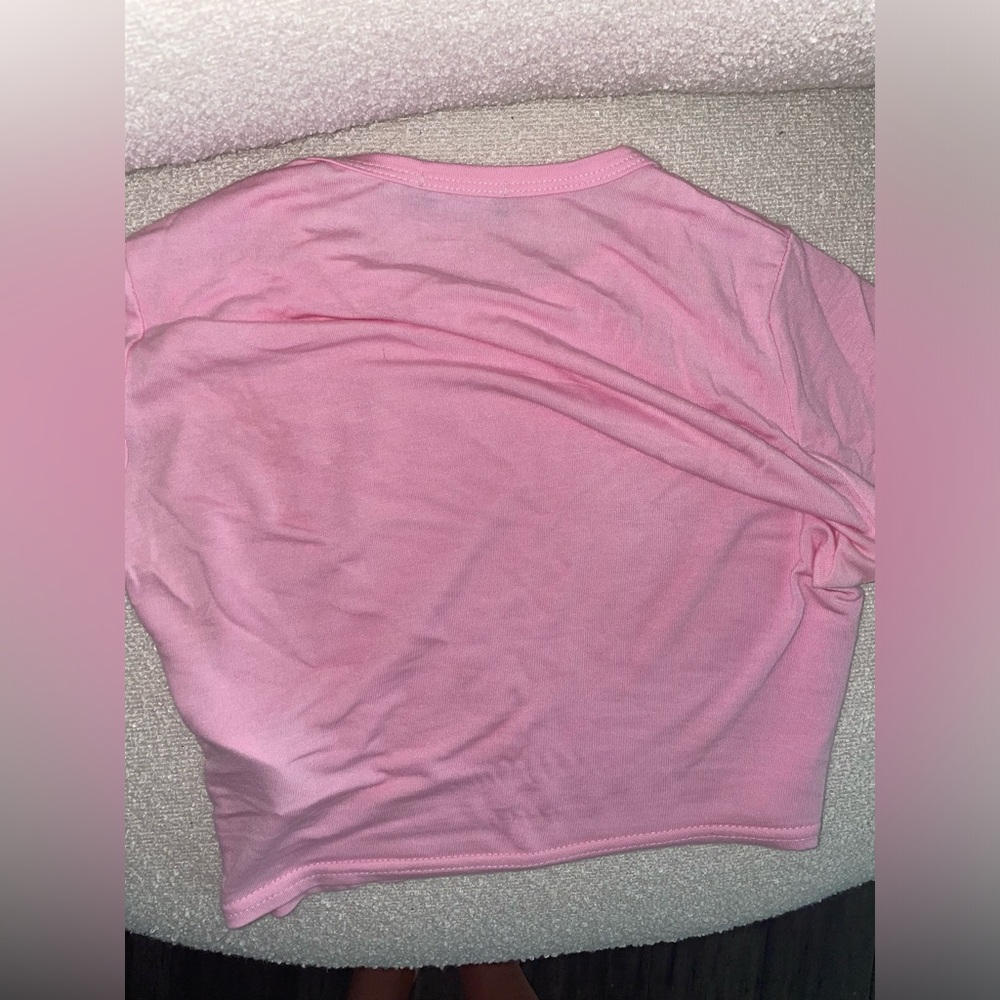 Pretty Little Thing‎ Baby Tee Crop Pink - Picture 2 of 3